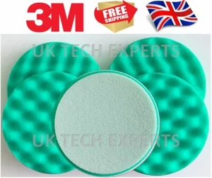 5 x cuscinetti - 3M Finesse-it Waffle 3M cuscinetto lucidante L2 bordo rotondo verde 135 mm - Foto 1 di 6