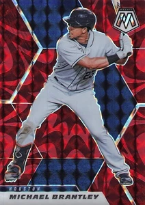 Panini Mosaic #92 2021 Michael Brantley rojo reactivo - Imagen 1 de 2