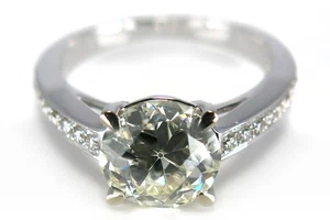Brillantring ca. 2,1 ct K-L/Si2 + 16 Brillanten 750 Weißgold IGI [BRORS 11812] - Bild 1 von 5