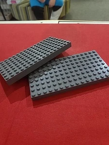 LEGO® Basic Bauplatte, Grundplatte 8x16 Noppen, 1 Stück, Dunkelgrau - Bild 1 von 4