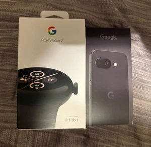 BUNDLE Google Pixel 9a 128GB Obsidian Unlocked & Pixel Watch 2 WiFi Matte Black - Picture 1 of 1