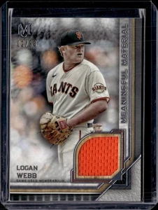 2023 Topps Museum Collection Logan Webb Meaningful Material /50 Relic NM-MINT - Picture 1 of 2