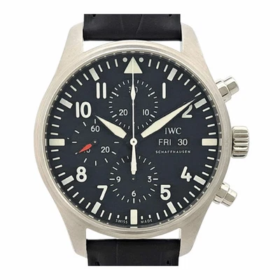IWC Fliegeruhr Chronograph IW377709 schwarz Herrenuhr gebraucht #111026 - Bild 1 von 4