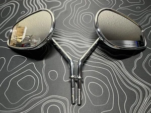 OEM Harley Davidson Tear Drop Mirrors Touring Dyna Softail - Picture 1 of 4