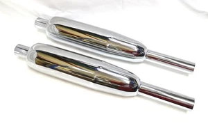 Par de silenciadores de escape Triumph silenciadores 6T TR6 T120 modelos 1963-1970 OE 70-5866 - Imagen 1 de 6