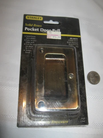 CLASSIC STANLEY ANTIQUE BRASS POCKET DOOR PULL CD-40-4031 ANTIQUE BRASS Cover