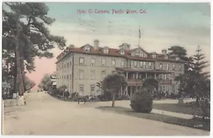 1908 Pacific Grove, California - Monterey Co. Hotel - Cartolina colorata a mano - Foto 1 di 2