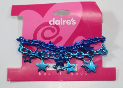 ED Azul Estrella Charm BEST FRIENDS Cadena Eslabón Pulsera Juego de 2 piezas Joyería de Claire Foto 1 de 3