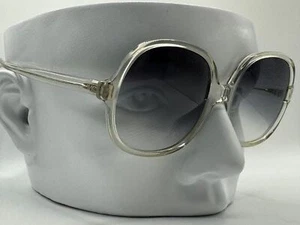 NEW Vintage Oversize Sunglasses | Non RX | Grey Fade Lens | Clear Frame | 1960s - Picture 1 of 8