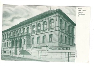 Nueva Biblioteca Pública 1906 Vista Providencia Rhode Island Postal RI - Imagen 1 de 2