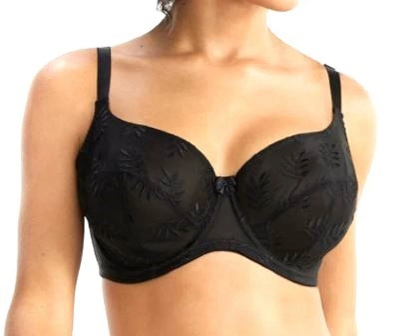 PANACHE 32 E BLACK BRA SUPERBRA 3251 TANGO II SEMI SHEER UW BALCONNET FR/SHP