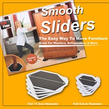 10pcs Heavy Duty Furniture Slider Mover Slide Removal Lift Sliding Pad PP Black