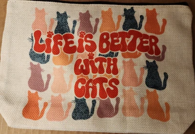 Bolsa de accesorios Groovy Life Is Better With Cats - NUEVA Foto 1 de 4