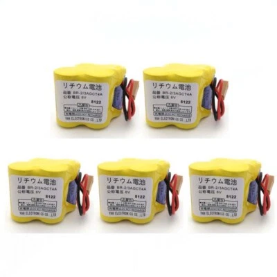 Batería PLC BR-2/3AGCT4A 6V de 5 piezas para sistema CNC con enchufe FANUC A98L-0031-0025 Foto 1 de 3