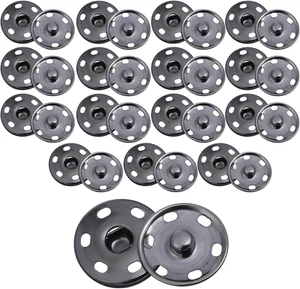 20 Sets große Druckknöpfe zum Annähen, 25 mm große Druckknöpfe für Stoff Metall Nähen Druckknopf B - Bild 1 von 12