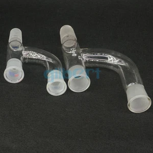 10/19 14/23 19/26 24/29 29/32 Joint 3-Ways Distillation Head Adapter Glass Tube - Picture 1 of 20