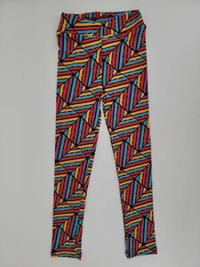 Lularoe Girls Leggings Purple Red Yellow Size L/XL - Picture 1 of 5