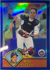 2003 Topps Chrome Refractors #325 Mike Piazza NY Mets **ALLSTAR/HOF** #382/699