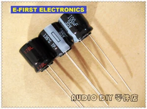 Condensador de audio electrolítico Panasonic serie TP 100uF/35V100uF 135 °C 10X12,5 mm - Imagen 1 de 1