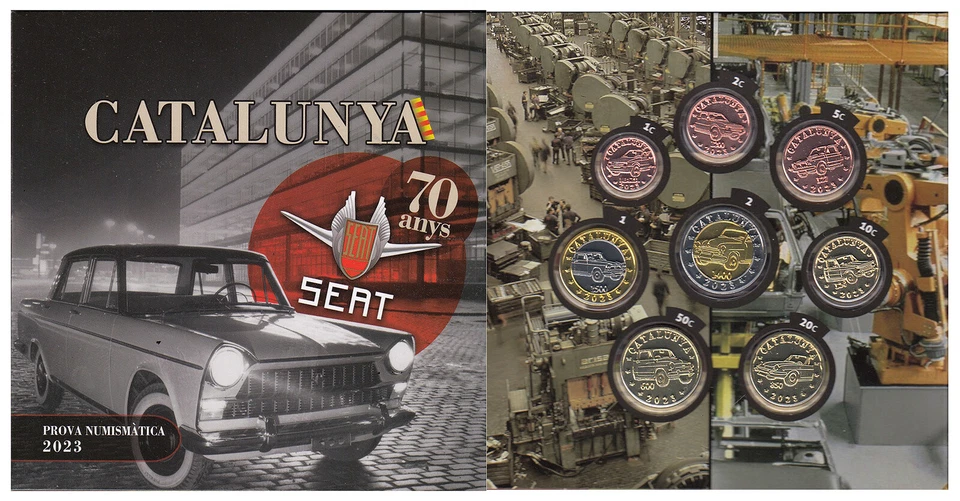 Catalunya Cartera Euros en prueba 70 años Seat 2023 - Imagen 1 de 1