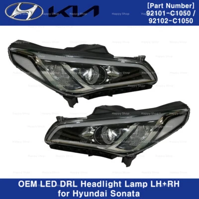 Genuine OEM LED DRL Headlight Lamp LH+RH 2p for HYUNDAI i45 LF Sonata 2015-2017 - Image 1 of 4