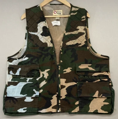 VTG Sports Afield Camo Vest Men XXL Hunting Shoulder Patch Game Bag Shell Holder - Image 1 of 4