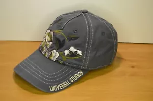 Universal Studios Hat Cap Strap Back Floral Flowers Blue Grey Theme Park 90s Men - Picture 1 of 11