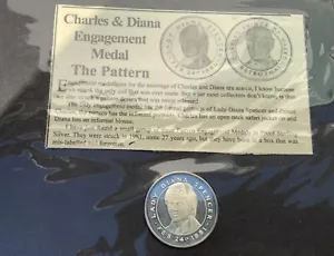 Royal engagement lady Diana & prince Charles silver coin - Picture 1 of 3