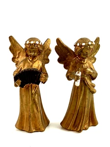 2 goldene Engel Holz geschnitzt - Bild 1 von 5