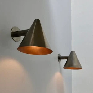 Pair of Raw Brass wall Sconce Italian Sconce Light Wall Brass Italian - Picture 1 of 6