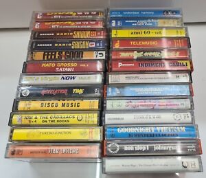 Cassette Audio Originali  Musicassette lotto 24 pezzi ANNI 80 90 stock #J4