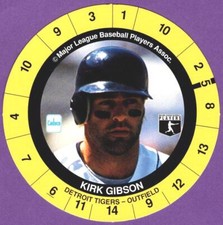 Kirk Gibson Detroit Tigers 1993 Cadaco Game Disc (#25) Oddball Card