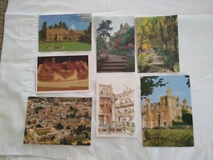 Lot of 7 Vintage English Postcards Unused England UK; Horsted Place;Globe;Brook - Picture 1 of 9