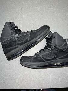Retro Classic Vintage All Black Air Jordan Shoes Mens Size 7.5 Fits Size 8 Foot