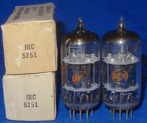 Par de tubos de vacío RCA JRC 5751 emparejados nuevo en caja fecha 1962 #2 - Imagen 1 de 4
