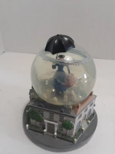 Disney Mary Poppins W/ Blue Dress Broadway Musical Snow Globe works plays music - Picture 1 of 8