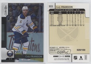 2017-18 O-Pee-Chee Black Rainbow Foil /100 Cody Franson #322