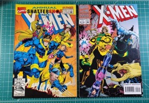 X-Men Annual #1-2 (1992) Marvel Comics Lot w/ Card Jim Lee Adam Hughes Art FN/VF