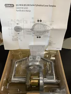Stanley Commercial Storeroom Lever Lockset for 1-3/8 to 2" Thick Doors, New - Picture 1 of 3