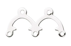 Conector, 100 gotas para candelabro de latón plateado de 2+3 bucle - Imagen 1 de 2