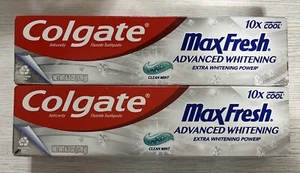 2 Pack Colgate Max Fresh Advanced Whitening Toothpaste Clean Mint 6.3 OZ 10/24 - Picture 1 of 1