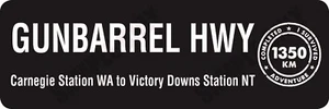 Gunbarrel Highway version 2 (brown) Bumper Sticker - Picture 1 of 1