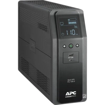 New APC by Schneider Electric Back UPS PRO BR1350MS 1.35 kVA 120V Tower UPS - Image 1 of 3