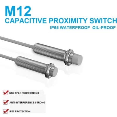 Capacitive Proximity Switch M12 24V Capacitor Proximity Sensor Non-Metal Counter - Image 1 of 4
