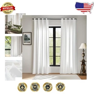 Elegant Light-Filtering Velvet Window Drapes - Insulated 52"x96" Grommet Pair - Picture 1 of 10