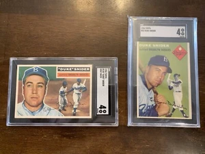 1954 & 1956 Topps Duke Snider SGC 4 - Picture 1 of 2
