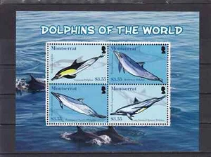 Montserrat dolphins marine life mnh sheetlet 2008 - Picture 1 of 1
