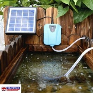 Solar Power Oxygenator Pond Water Oxygen Pump Air Pump Aerator Pond Fish Tank UK - Picture 1 of 10