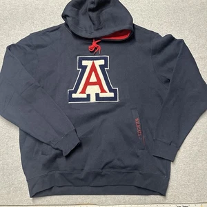 Arizona Wildcats Women Sweatshirt XL Blue Hoodie A Logo Embroidered - Picture 1 of 6