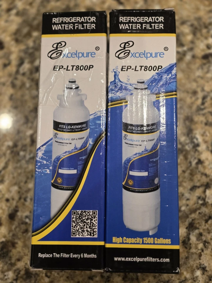 LG LT800P Refrigerator Replacement Water Filter Sealed Fit 2 Pieces - Image 1 of 4